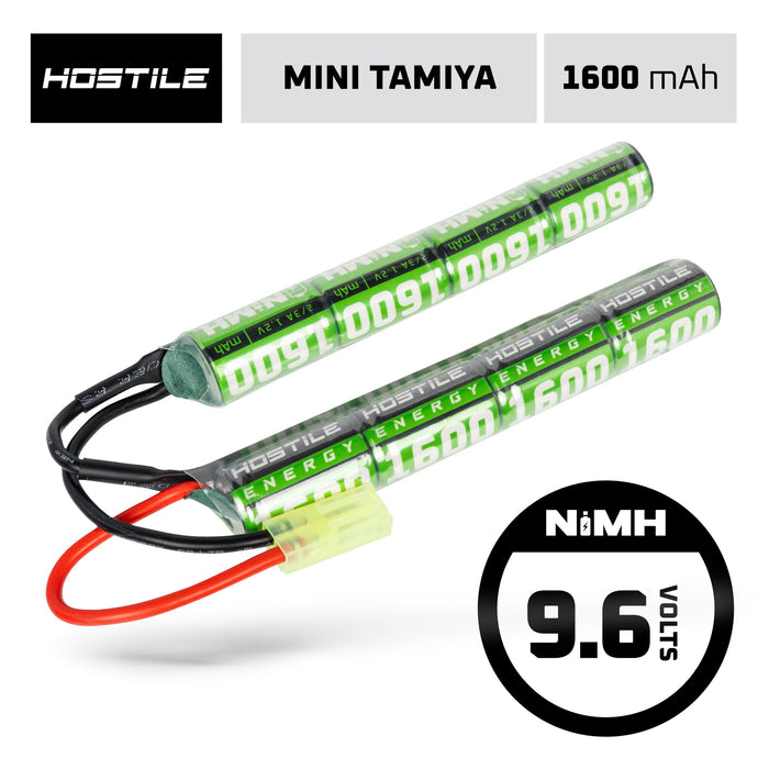 Hostile ENERGY - NiMH Battery 9.6V 1600mAh Split (Mini Tamiya)