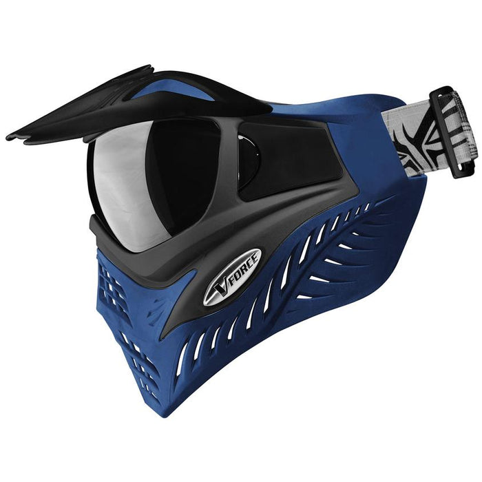 V-FORCE GRILL PAINTBALL MASK - Grey/Blue (AZURE)