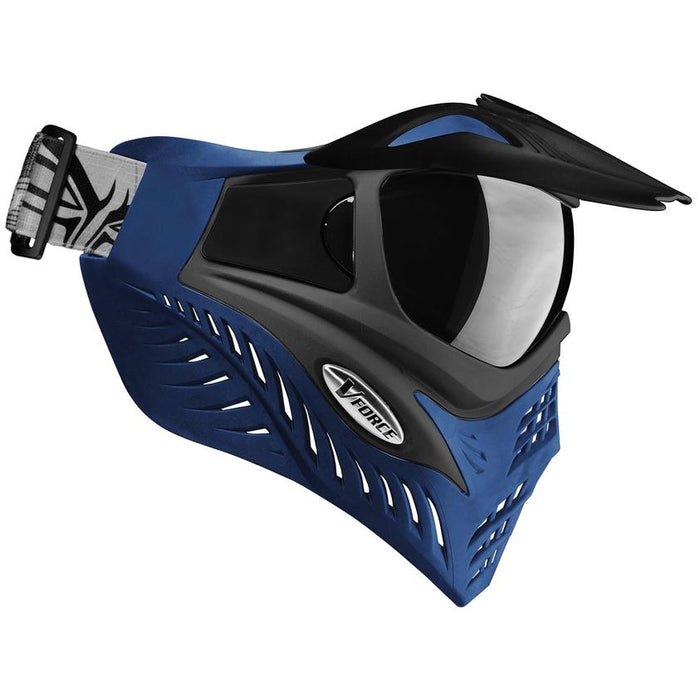 V-FORCE GRILL PAINTBALL MASK - Grey/Blue (AZURE)