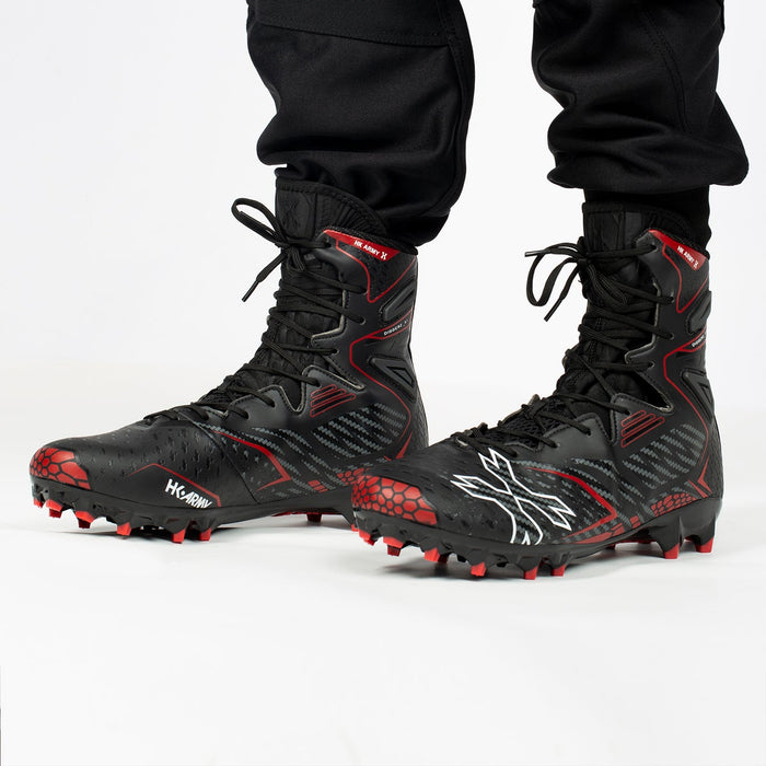 HK Army Diggerz X1.5 High Top Cleats Black/Red