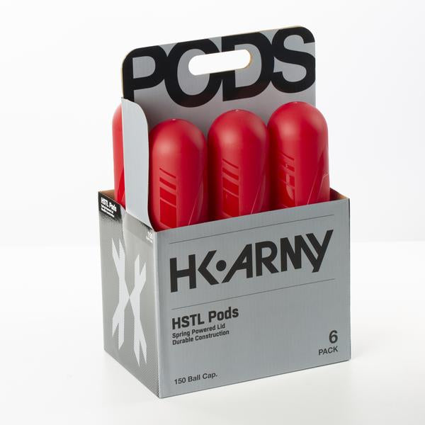 HK Army HSTL Pods - High Capacity 150 Round - Red/Black - 6 Pack